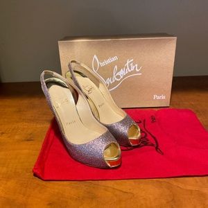 CHRISTIAN LOUBOUTIN No Prive Gliiter 120mm heels